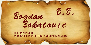 Bogdan Bokalović vizit kartica
